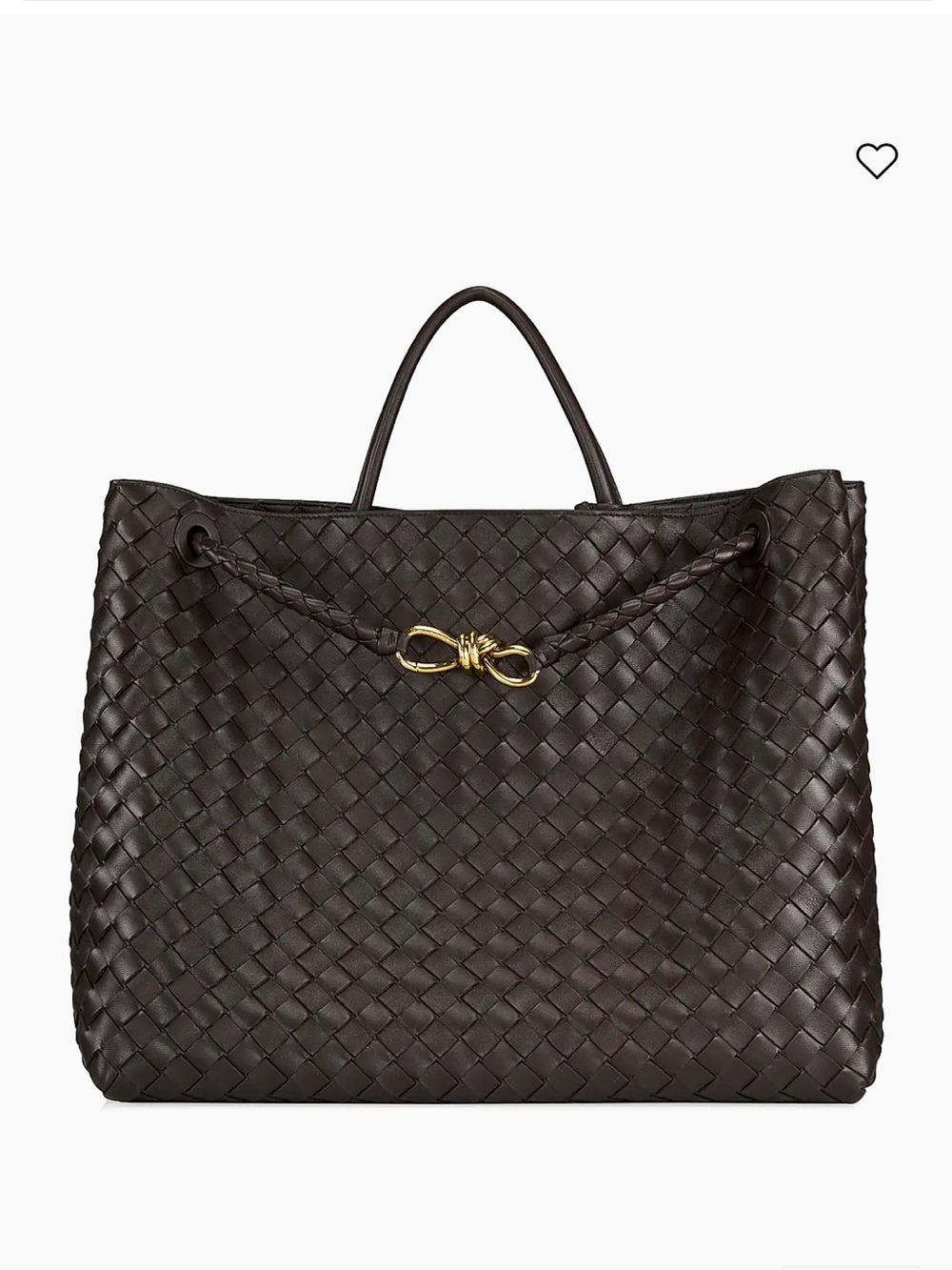 Bottega Veneta Large Andiamo Intrecciato Leather Top-Handle Bag